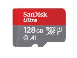 Sandisk Micro SD Ultra kártya 128GB, 140MB/s, A1, Class 10, UHS-I (215422)